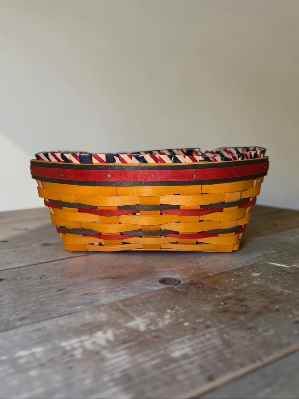 VINTAGE Longaberger 1999 All American Blue Ribbon Bread Basket